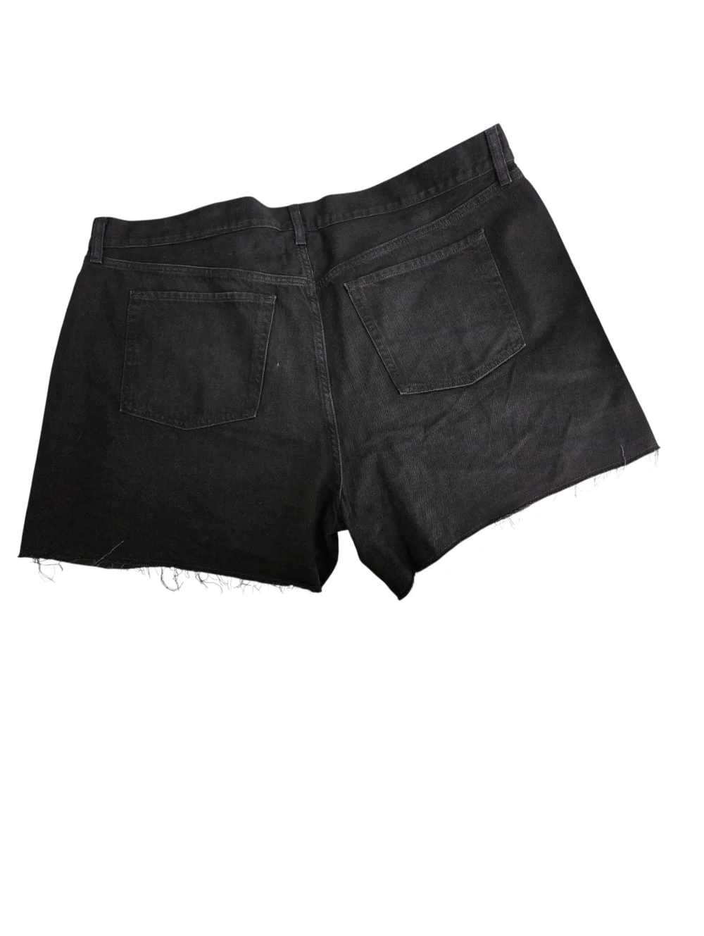 NWOT Old Navy Slouchy Straight Cutoff Shorts Washed Black Size 24 Plus - Picture 4 of 4